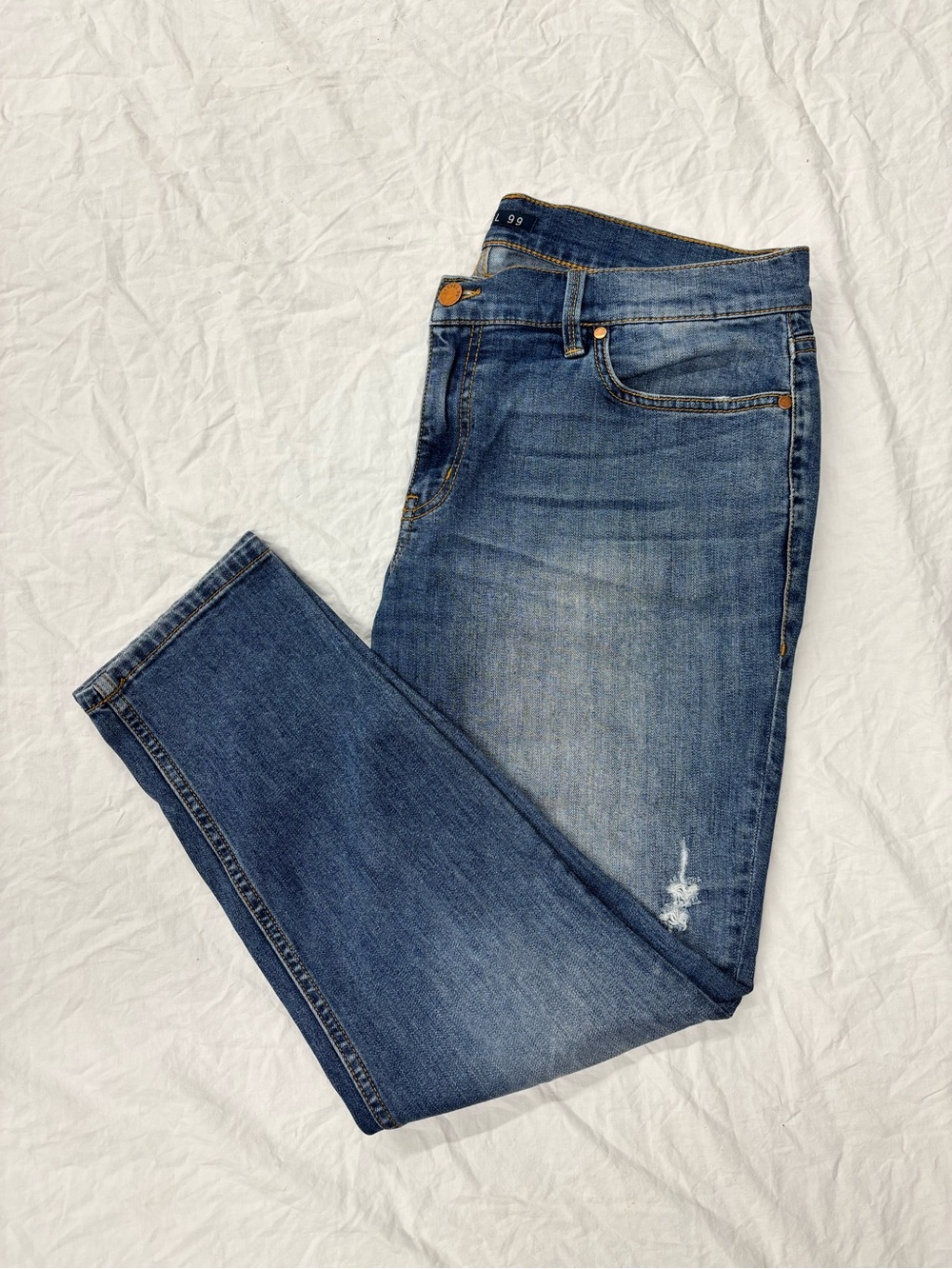 Level 99 Straight Leg Jeans Medium Blue Wash | Size 31